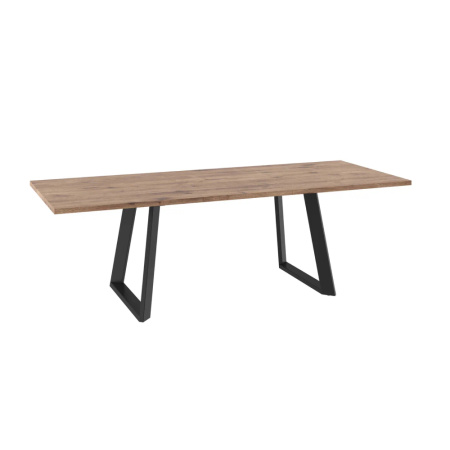 Стол LOFT LUX-180, раздвижной 180(240)х95, ДУБ ВЕЛЛИНГТОН/ЧЕРНЫЙ LOFT 180